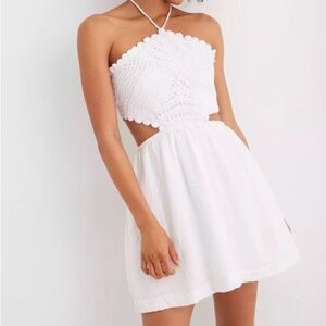 Aerie Pool to Party Crochet Mini Dress